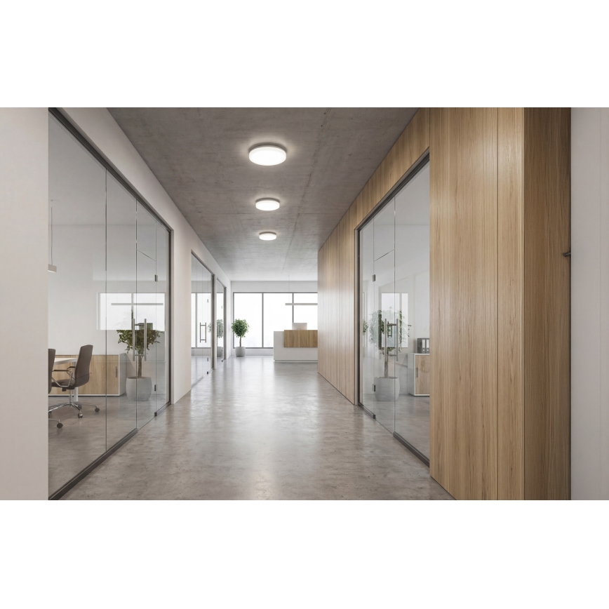 LED stropné svietidlo VARSO s pohybovým a súmrakovým senzorom LED/22/30W/230V 3000/4000/6500K priemer 33 cm IP54