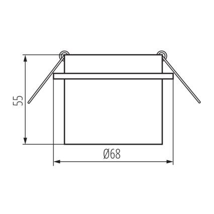 Podhľadové bodové svietidlo SPAG GU10/35W čierna/zlatá
