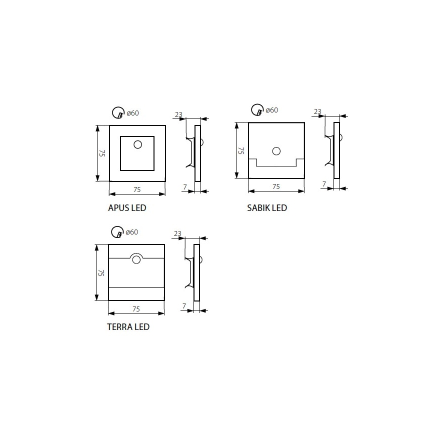 LED Schodiskové svietidlo APUS so senzorom LED/0,8W/12V 3000K