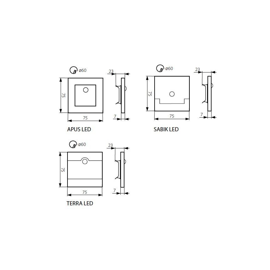 LED Schodiskové svietidlo SABIK so senzorom LED/0,8W/12V 3000K