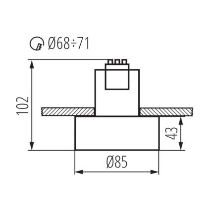 Podhľadové svietidlo MINI RITI 1xGU10/25W/230V biela/zlatá