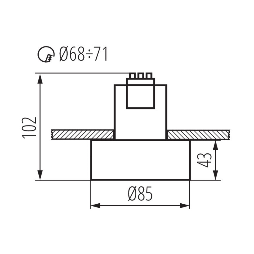 Podhľadové svietidlo MINI RITI 1xGU10/25W/230V biela/zlatá