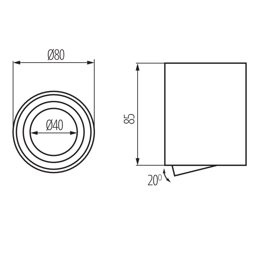 Bodové svietidlo BORD ONE 1xGU10/10W/230V biela