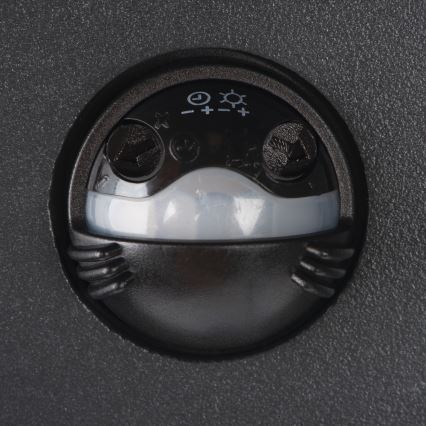 LED vonkajšie nástenné svietidlo so snímačom REKA LED/7W/230V IP54 antracitové hranaté
