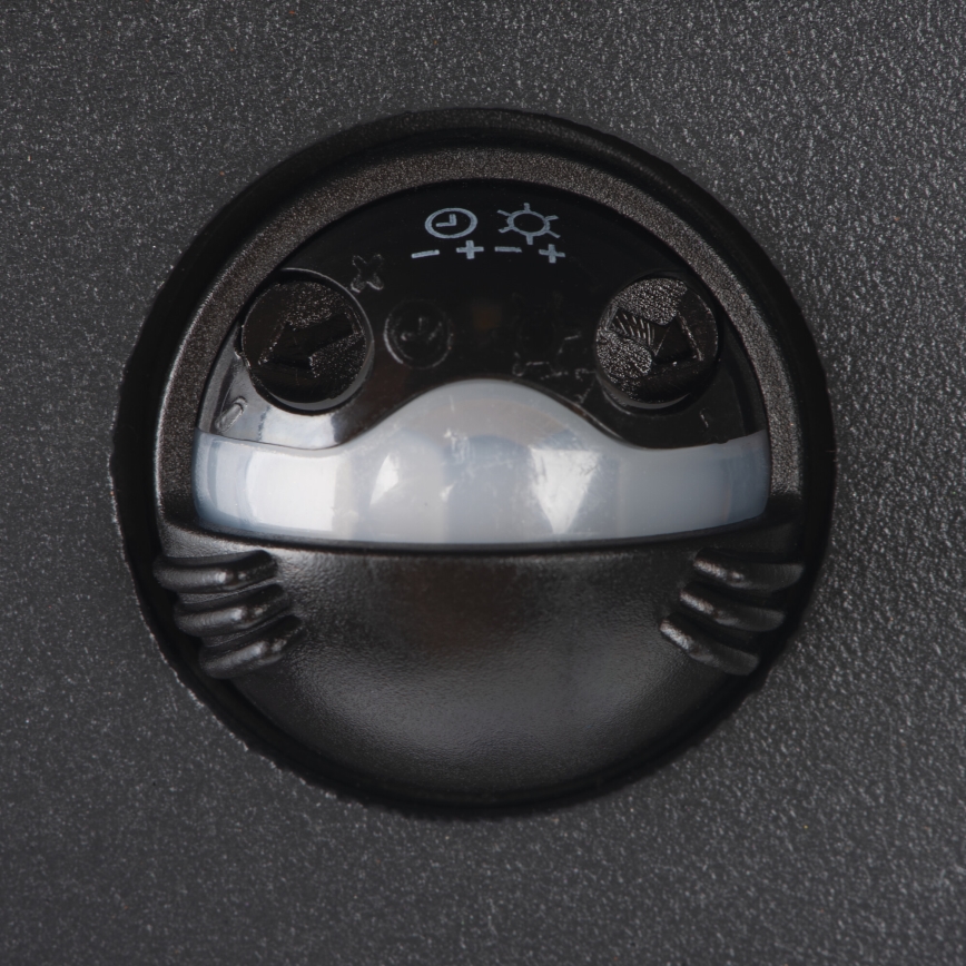 LED vonkajšie nástenné svietidlo so snímačom REKA LED/7W/230V IP54 antracitové hranaté
