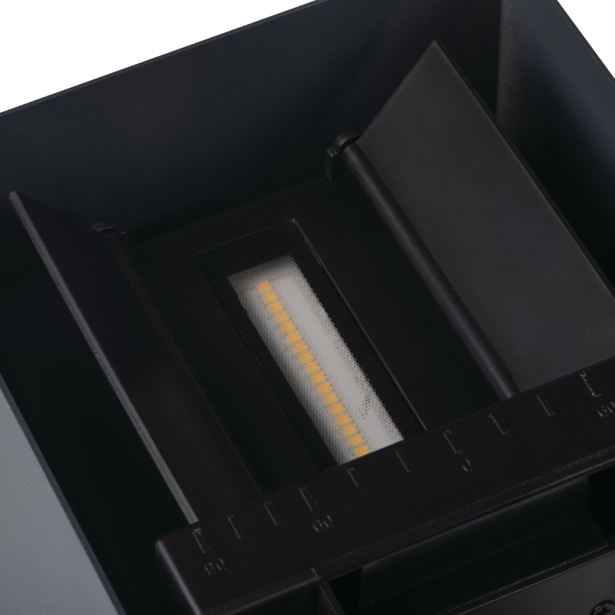 LED solárne nástenné svietidlo so snímačom REKA LED/3W/3,7V 1800 mAh 3000/4000/6500K IP65 čierne