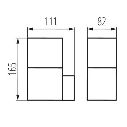 Kanlux 29010 - Vonkajšie nástenné svietidlo VADRA 1xE27/11W/230V IP44