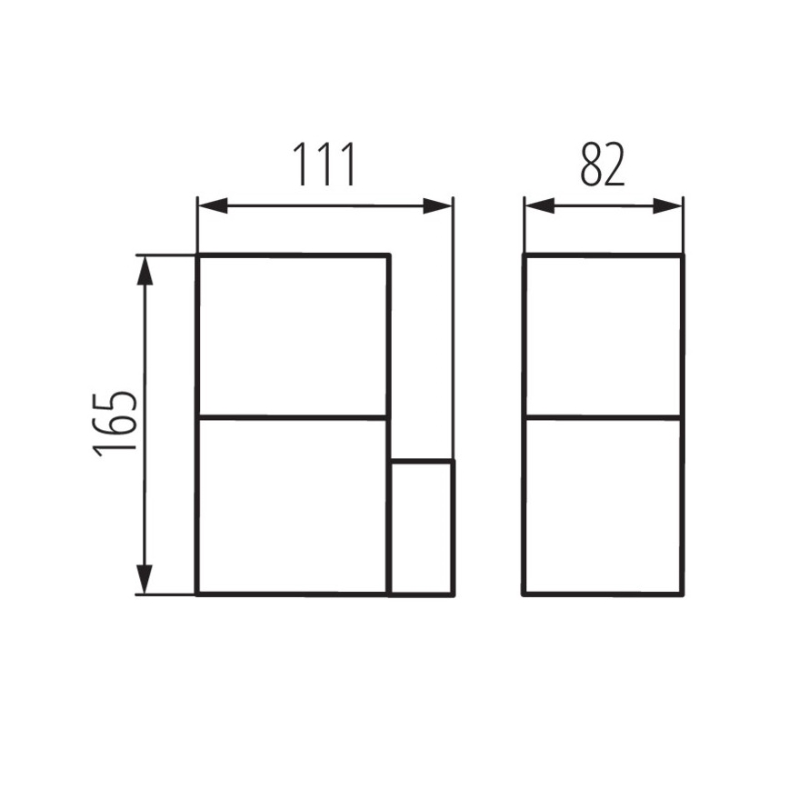 Kanlux 29010 - Vonkajšie nástenné svietidlo VADRA 1xE27/11W/230V IP44