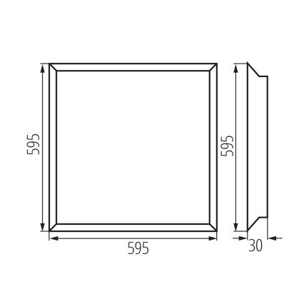 LED Podhľadový panel BAREV ECO LED/36W/230V 4000K 60x60 cm