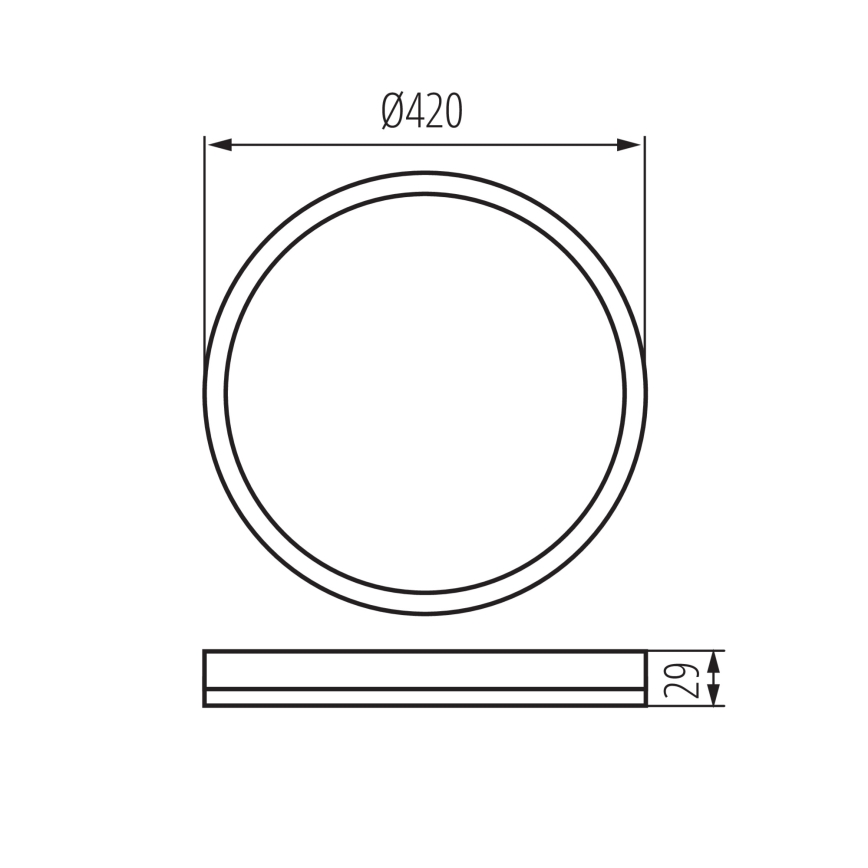 LED Kúpeľňové stropné svietidlo AZPO LED/22W/230V pr. 42 cm IP54 biela