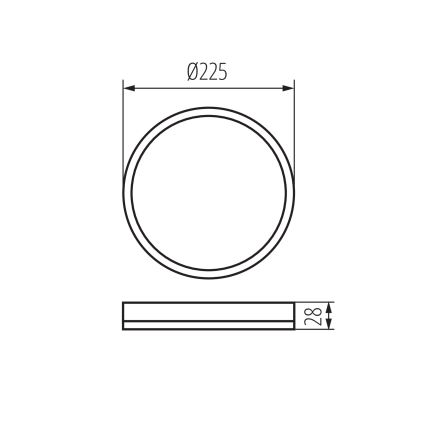 LED stropné svietidlo AZPO LED/11,8W/230V 3000/4000/6000K pr. 22,5 cm IP54 čierne