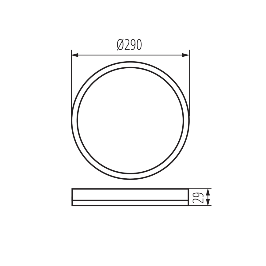 LED Stropné svietidlo AZPO LED/18,5W/230V 3000/4000/6000K pr. 29 cm IP54 biela