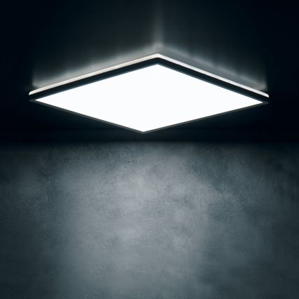 LED stropné svietidlo AZPO LED/12,3W/230V 3000/4000/6000K 22,5x22,5 cm IP54 čierna