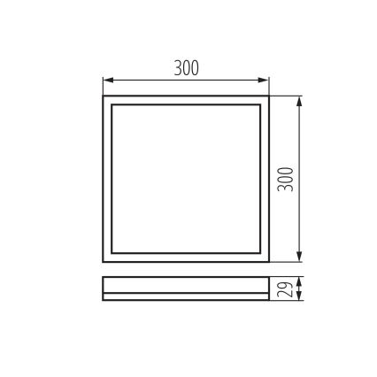 LED stropné svietidlo AZPO LED/17,5W/230V 3000/4000/6000K 30x30 cm IP54 čierne