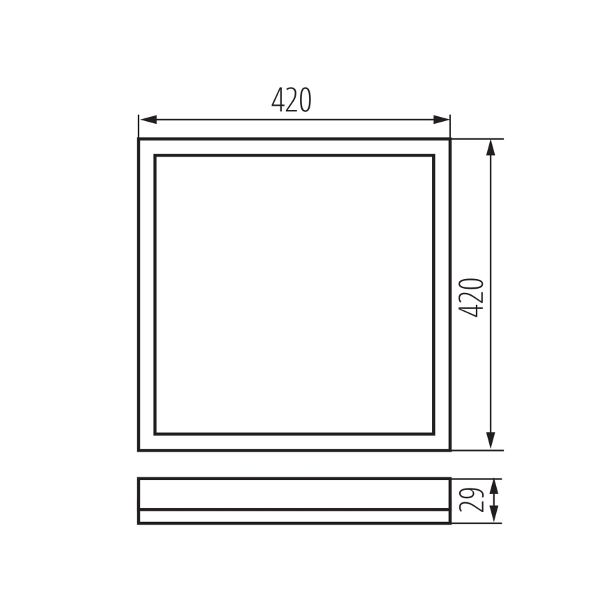 LED Stropné svietidlo AZPO LED/22W/230V 3000/4000/6000K 42x42 cm IP54 biela
