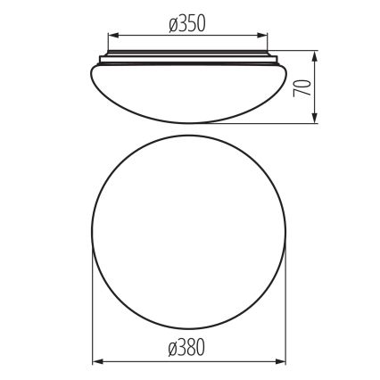 LED kúpeľňové stropné svietidlo CORSO LED/24W/230V 3000/4000/6500K pr. 38 cm IP44