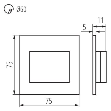 LED Schodiskové svietidlo ERINUS LED/1,5W/12V 3000K biela