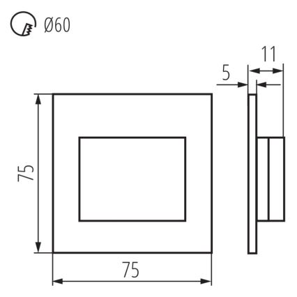 LED Schodiskové svietidlo ERINUS LED/1,5W/12V 4000K šedá