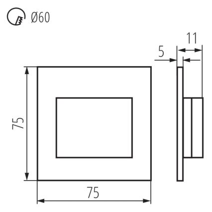 LED Schodiskové svietidlo ERINUS LED/1,5W/12V 3000K čierna