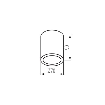 Kanlux 33360 - Vonkajšie bodové svietidlo AQILO 1xGU10/7W/230V IP65 biela