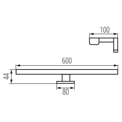 LED Kúpeľňové osvetlenie zrkadla ASTIM LED/12W/230V IP44 čierna