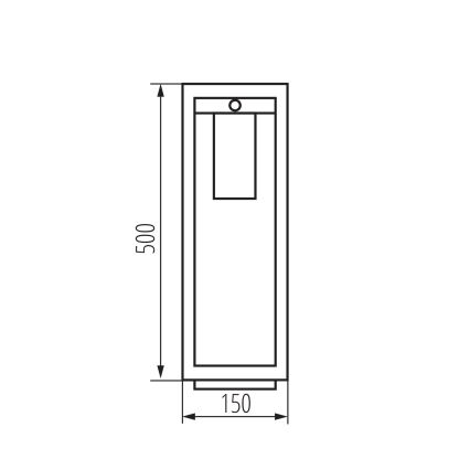 Vonkajšia lampa so senzorom VIMO 1xE27/15W/230V 50 cm IP44 medená