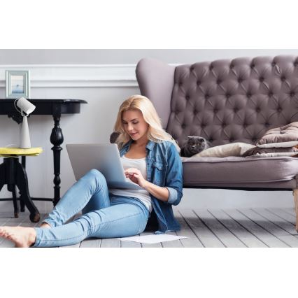 Stolová lampa LARATA 1xE27/5W/230V biela