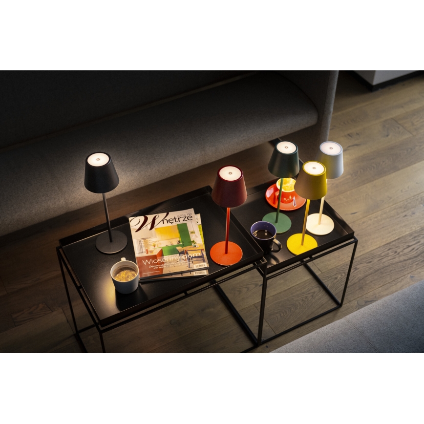 LED Stmievateľná nabíjacia stolná lampa INITA LED/1,2W/1800 mAh IP54 zelená