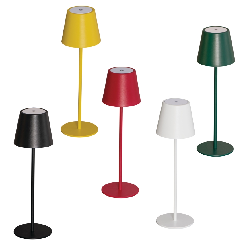 LED Stmievateľná nabíjacia stolná lampa INITA LED/1,2W/1800 mAh IP54 čierna