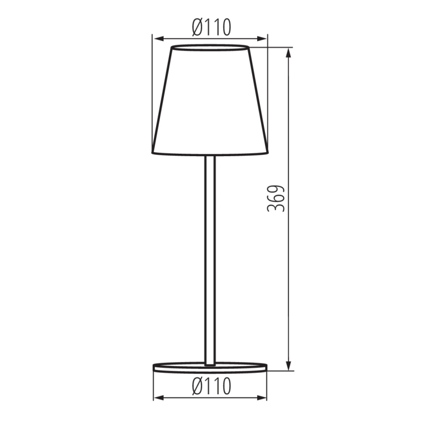 LED Stmievateľná nabíjacia stolná lampa INITA LED/1,2W/1800 mAh IP54 čierna