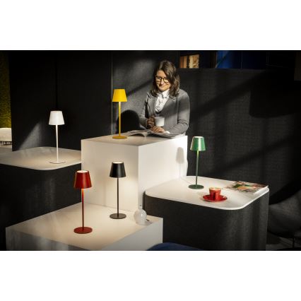 LED Stmievateľná nabíjacia stolná lampa INITA LED/1,2W/1800 mAh IP54 biela