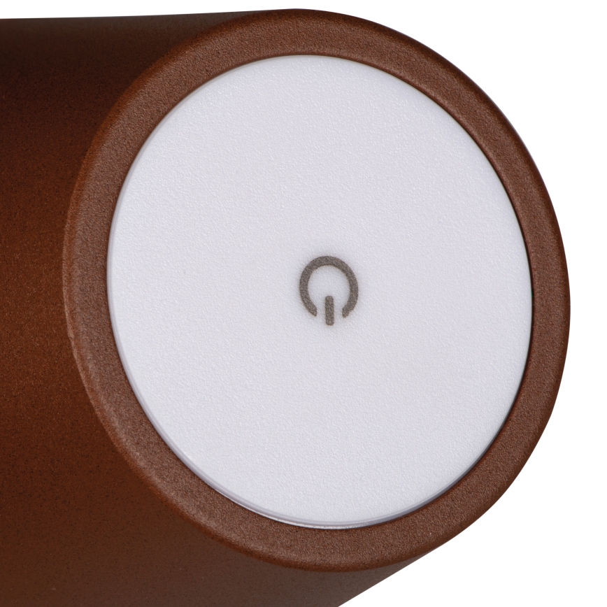 LED Stmievateľná nabíjacia stolná lampa INITA LED/1,2W/1800 mAh IP54 hnedá