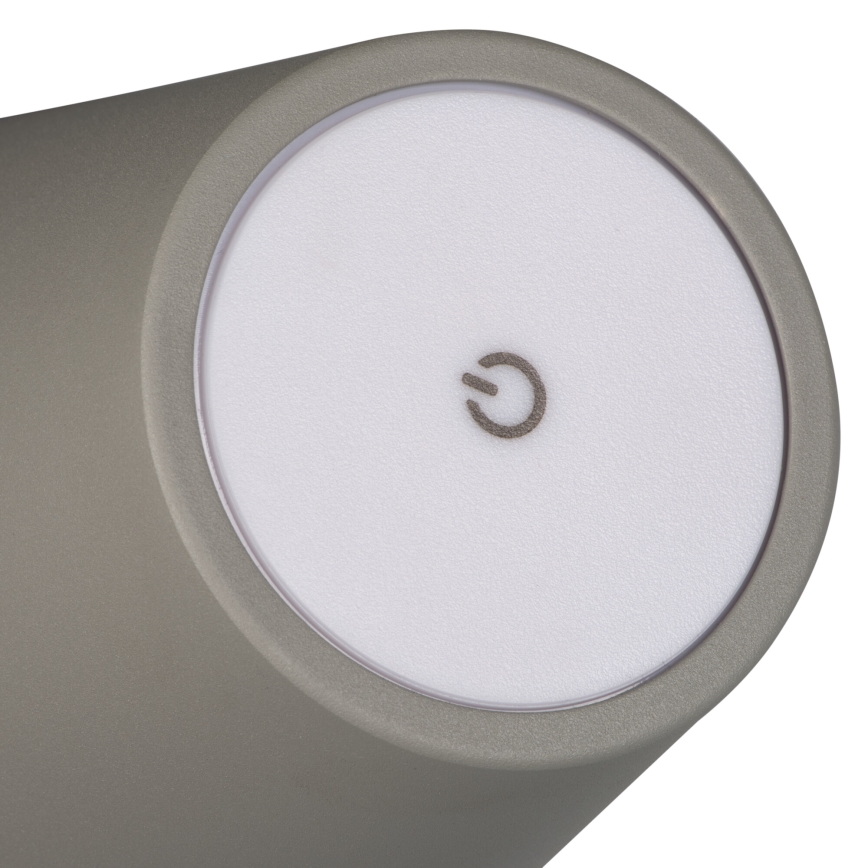 LED Stmievateľná nabíjacia stolná lampa INITA LED/1,2W/1800 mAh IP54 šedá