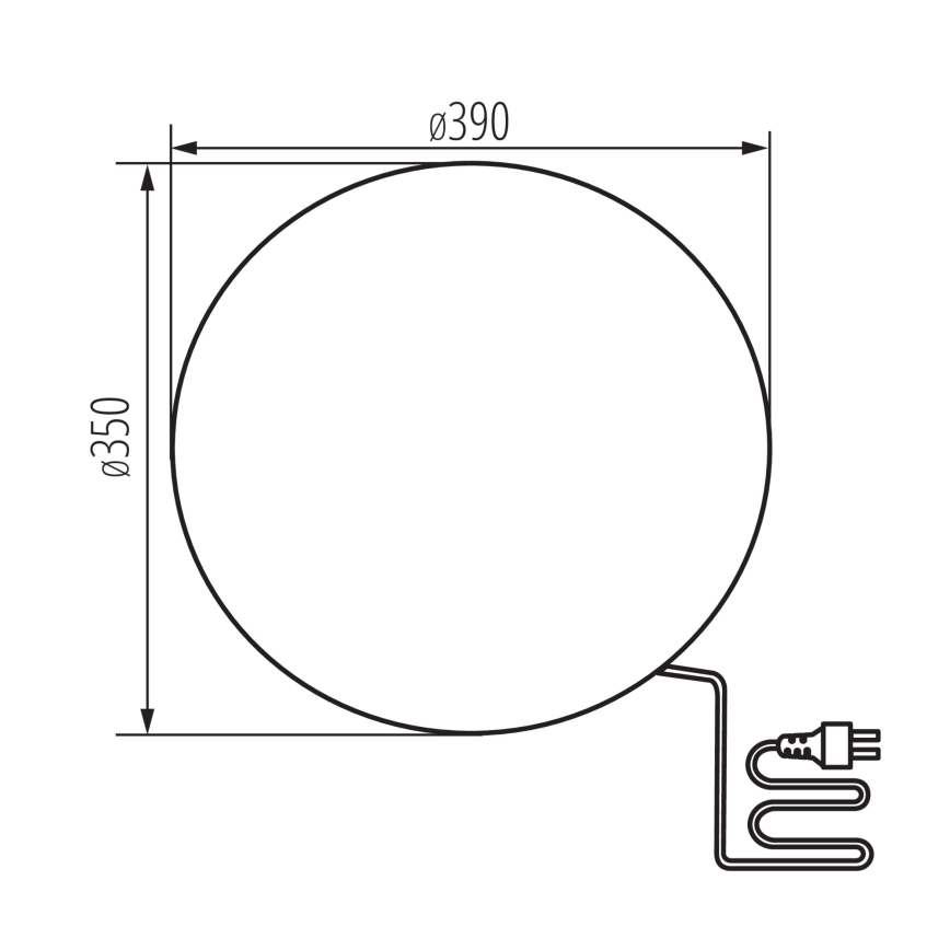 Vonkajšia lampa STONO 1xE27/25W/230V pr. 39 cm IP65