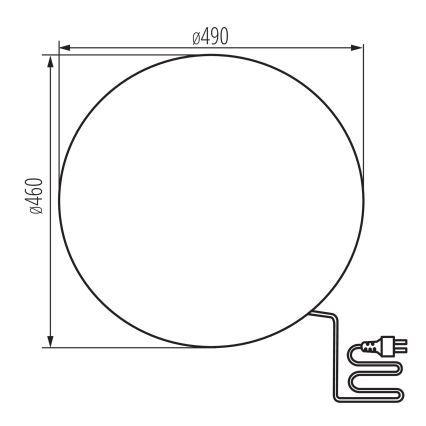 Vonkajšia lampa STONO 1xE27/25W/230V pr. 49 cm IP65