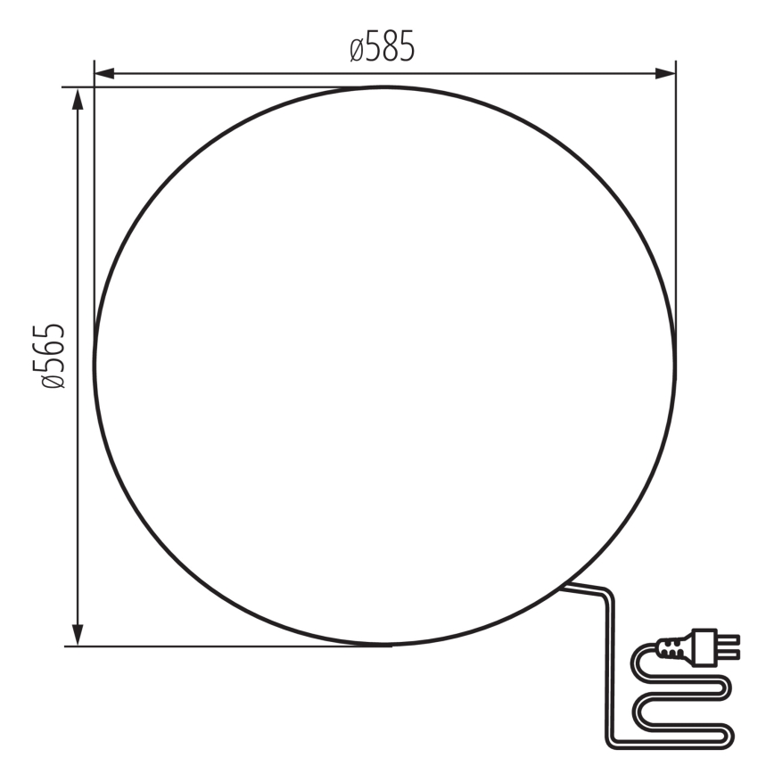 Vonkajšia lampa STONO 1xE27/25W/230V pr. 58,5 cm IP65