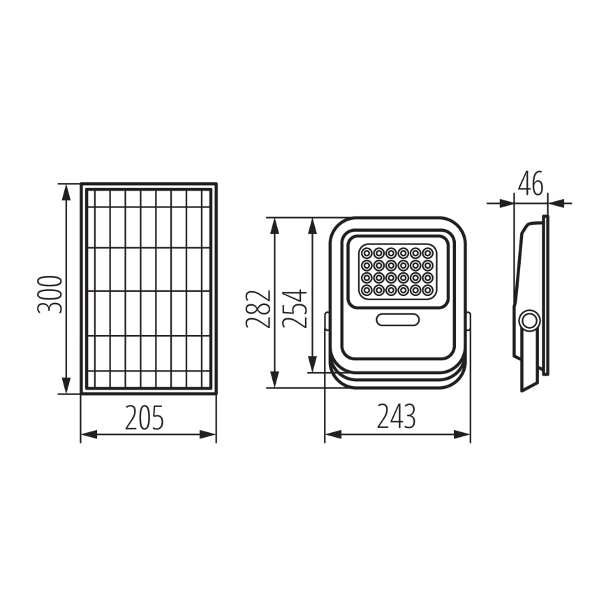 LED Stmievateľný reflektor so solárnym panelom a senzorom súmraku LED/10W/10000 mAh 3,2V IP65 + diaľkové ovládanie