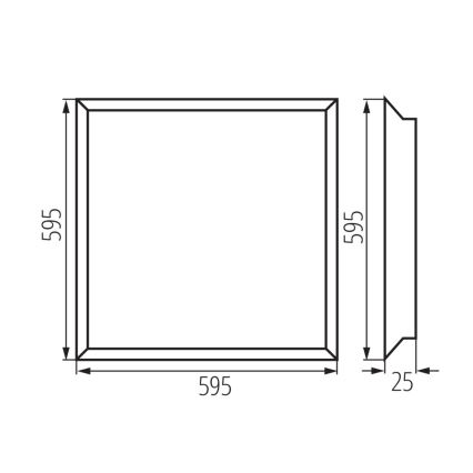 LED Podhľadový panel BLINGO LED/38W/230V 60x60 cm