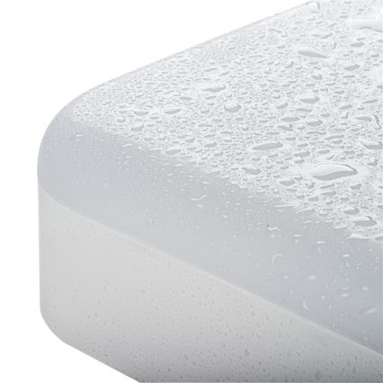 LED Technické stropné svietidlo so senzorom pohybu IPER LED/26W/230V IK10 IP65 hranatý biela