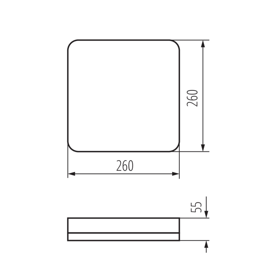 LED Technické stropné svietidlo so senzorom pohybu IPER LED/26W/230V IK10 IP65 hranatý biela