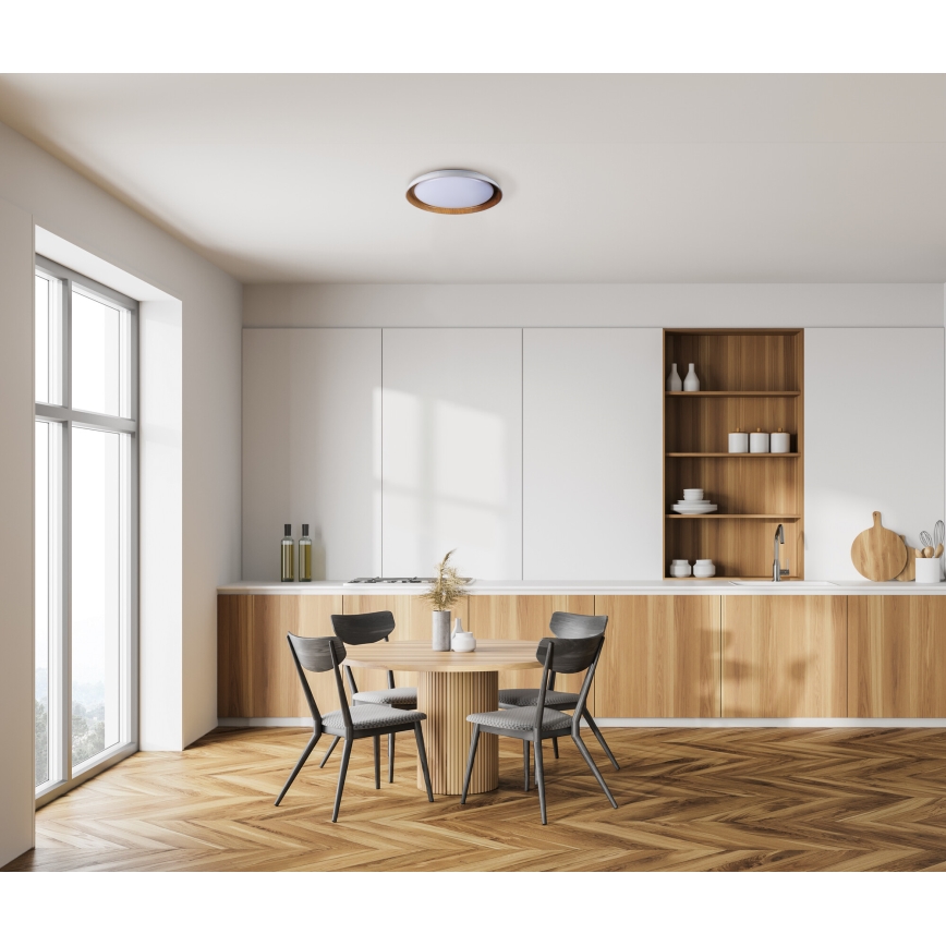 LED Stropné svietidlo NIFU LED/17,8W/230V pr. 43 cm biela/hnedá
