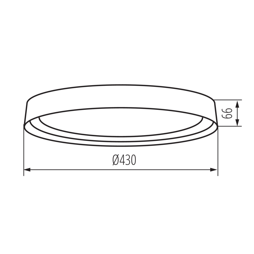 LED Stropné svietidlo NIFU LED/17,8W/230V pr. 43 cm biela