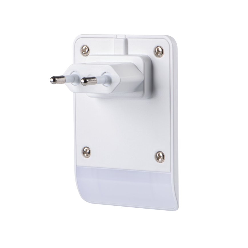 LED orientačné svietidlo so snímačom súmraku do zásuvky ORISA LED/0,28W/230V biela