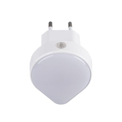 Kanlux 37396 - LED Stmievateľné orientačné svítidlo so súmrakovým senzorom do zásuvky ULOV LED/0,5W/230V biela