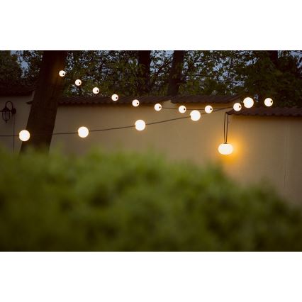 LED Vonkajšia dekoratívna reťaz GIRLANDA STONO 10xLED/10W/230V 6m IP67