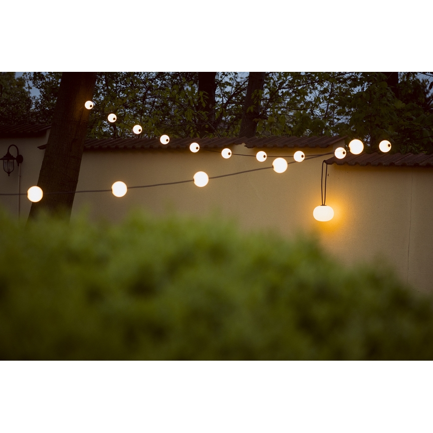 LED Vonkajšia dekoratívna reťaz GIRLANDA STONO 10xLED/10W/230V 6m IP67