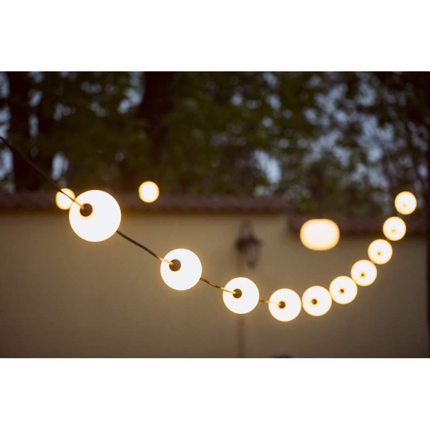 LED Vonkajšia dekoratívna reťaz GIRLANDA STONO 10xLED/10W/230V 6m IP67