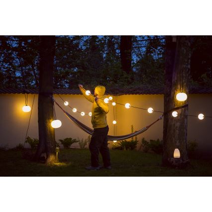 LED Vonkajšia dekoratívna reťaz GIRLANDA STONO 10xLED/10W/230V 6m IP67