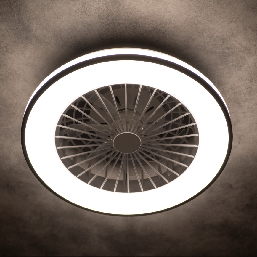 LED Stmievateľné stropné svietidlo s ventilátorom PLAVE LED/48W/230V 3000/4000/6500K + diaľkové ovládanie
