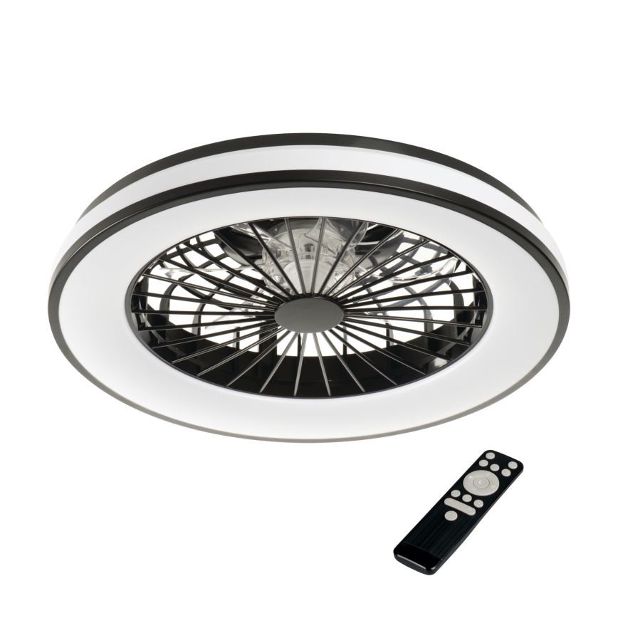 LED RGBW Stmievateľné stropné svietidlo s ventilátorom PLAVE LED/48W/230V 3000/4000/6500K + diaľkové ovládanie